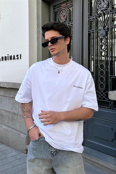 Beyaz Atlanta PM Oversize Tişört