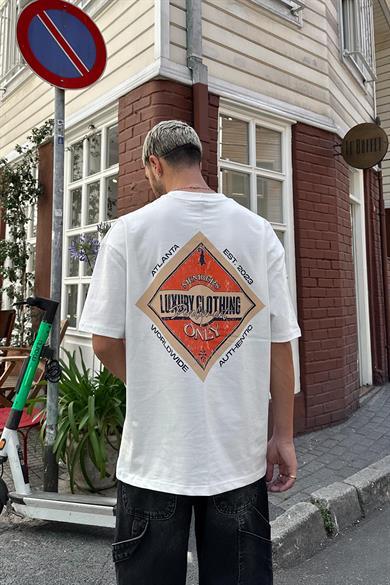 Beyaz Atlanta PM Oversize Tişört