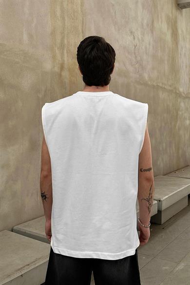 Beyaz Basic A1 OUTPLENTY PREMİUM Oversize Atlet Tişört