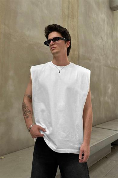 Beyaz Basic A1 OUTPLENTY PREMİUM Oversize Atlet Tişört