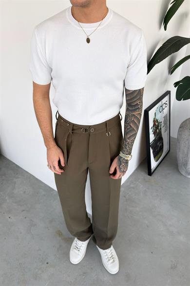 Beyaz Basic Bisiklet Yaka Triko Relaxed Tişört