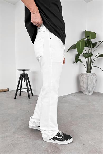 Beyaz Basic Premium Baggy Pantolon