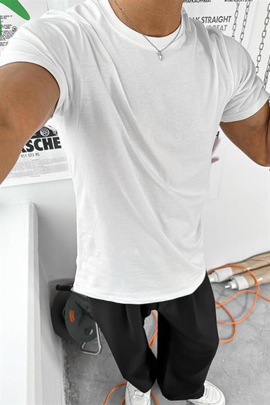 Beyaz Basic Premium Regular Fit Tişört