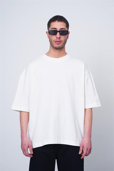 Beyaz Beyaz Basic OUTPLENTY PREMİUM Oversize Tişört