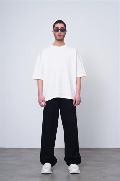 Beyaz Beyaz Basic OUTPLENTY PREMİUM Oversize Tişört