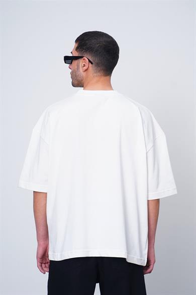 Beyaz Beyaz Basic OUTPLENTY PREMİUM Oversize Tişört