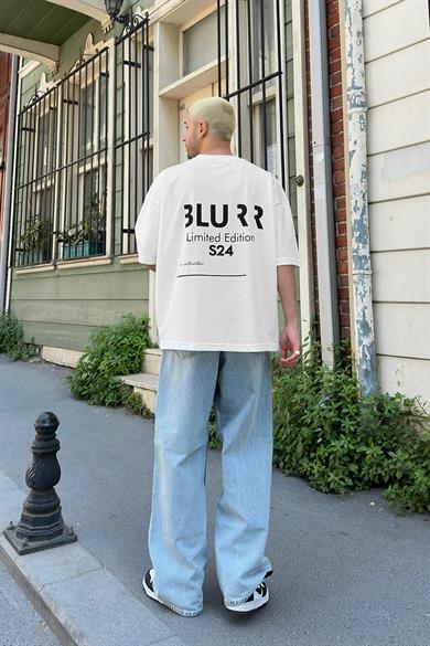 Beyaz Blurr OUTPLENTY PREMİUM Oversize Tişört