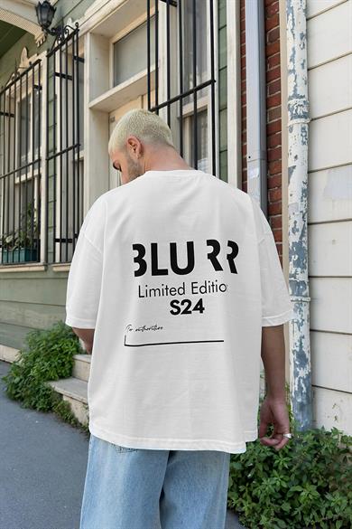 Beyaz Blurr OUTPLENTY PREMİUM Oversize Tişört