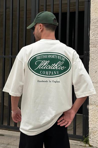Beyaz British PH Oversize Tişört