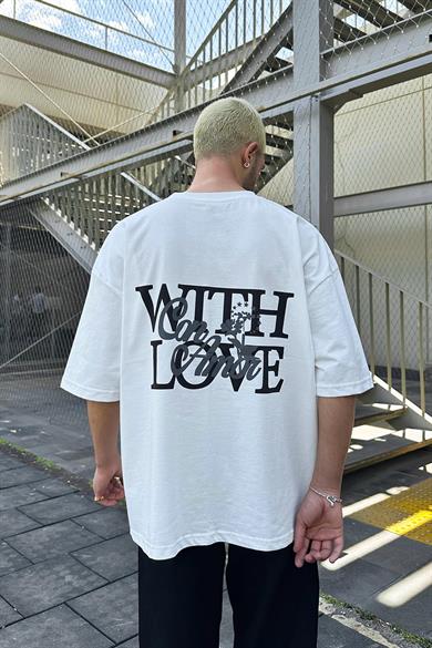 Beyaz Can Amor OUTPLENTY PREMİUM Oversize Tişört