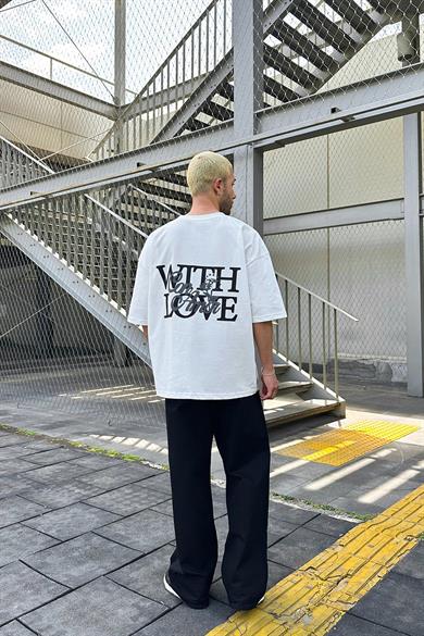Beyaz Can Amor OUTPLENTY PREMİUM Oversize Tişört