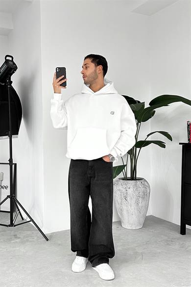 Beyaz CB Oversize Sweatshirt