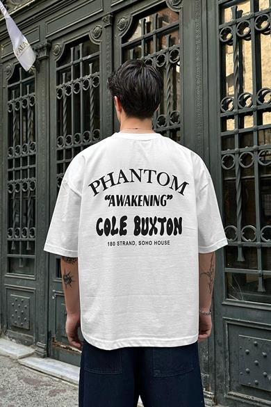 Beyaz Cole Buxton OUTPLENTY PREMİUM Oversize Tişört