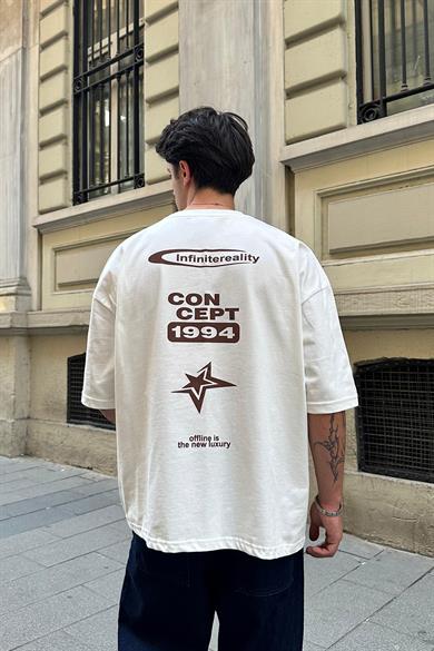 Beyaz Concept OUTPLENTY PREMİUM Oversize Tişört