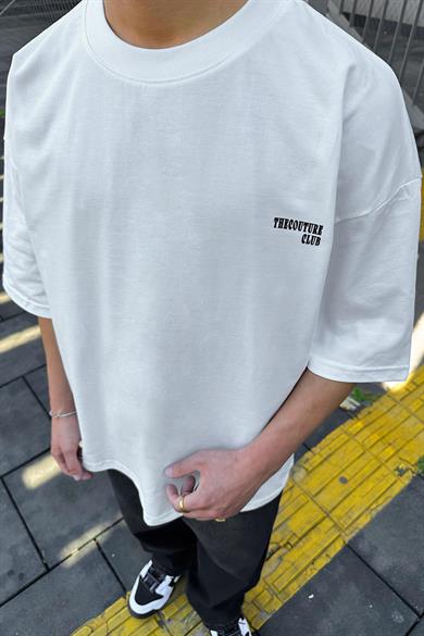 Beyaz Couture Club OUTPLENTY PREMİUM Oversize Tişört