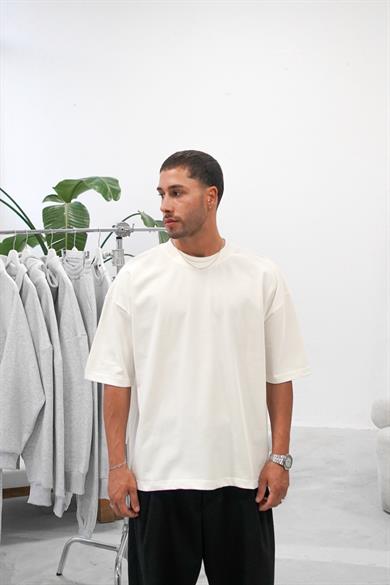 Beyaz Cozy Basic Oversize Tişört