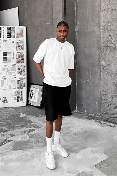 Beyaz Cozy Basic Oversize Tişört
