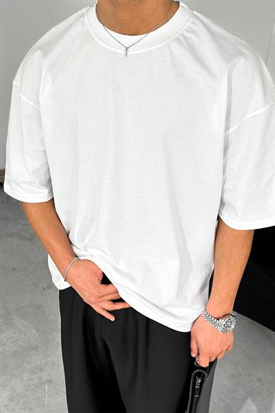 Beyaz Cozy Basic Soft Oversize Tişört