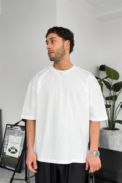 Beyaz Cozy Basic Soft Oversize Tişört