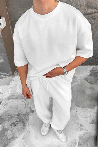 Beyaz Cozy Premium Oversize Tişört