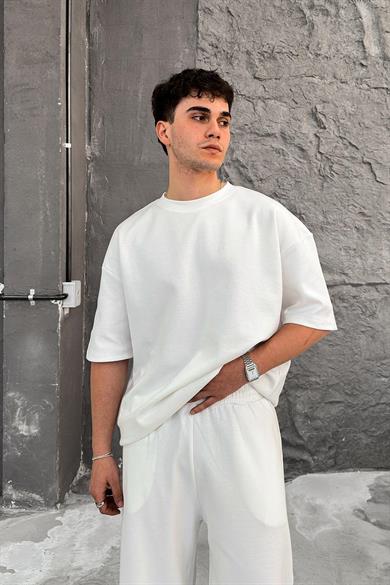 Beyaz Cozy Premium Oversize Tişört