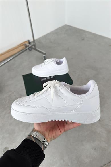 Beyaz Dikişli Basic Spor Ayakkabı