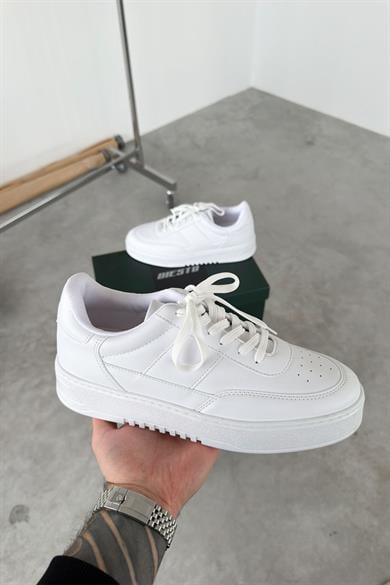 Beyaz Dikişli Basic Spor Ayakkabı