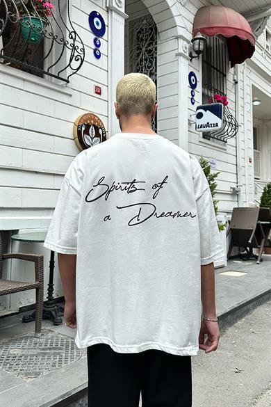 Beyaz Dreamer OUTPLENTY PREMİUM Oversize Tişört