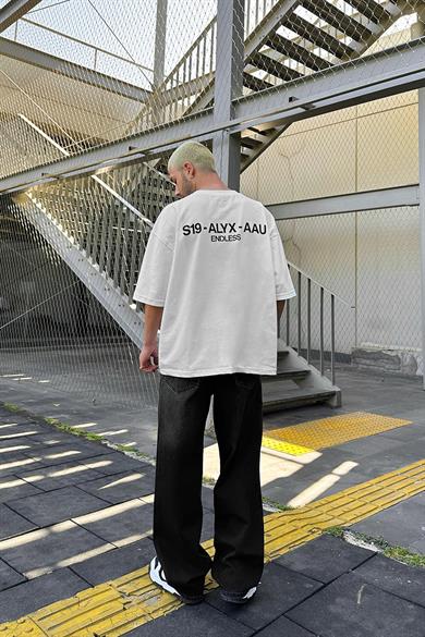 Beyaz Endless OUTPLENTY PREMİUM Oversize Tişört