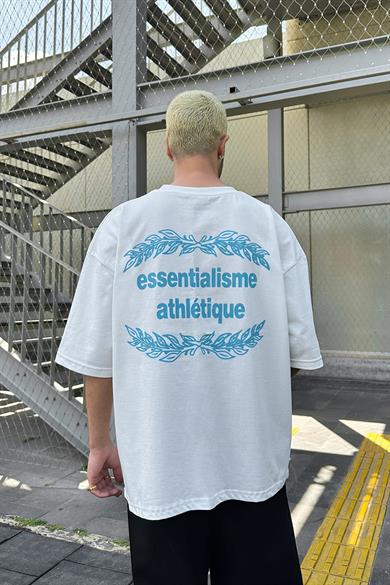 Beyaz Essentialisme OUTPLENTY PREMİUM Oversize Tişört