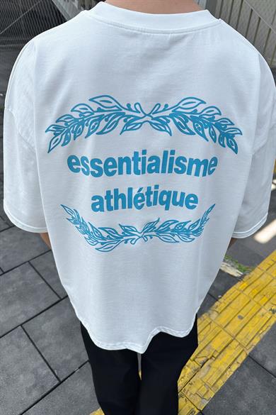 Beyaz Essentialisme OUTPLENTY PREMİUM Oversize Tişört