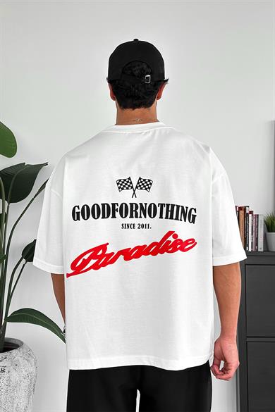 Beyaz Goodfornothing OUTPLENTY PREMİUM Oversize Tişört