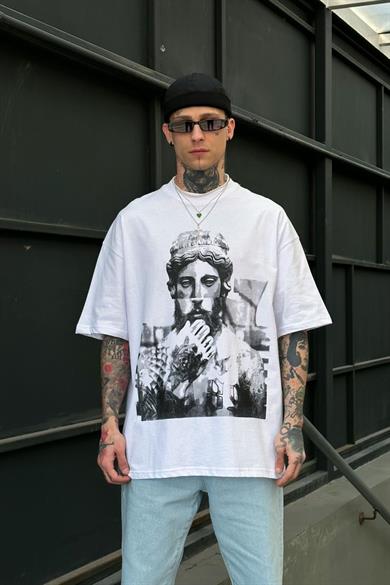 Beyaz H89 Oversize Tişört