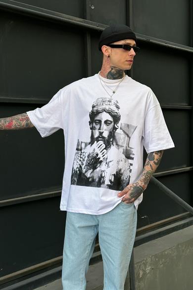 Beyaz H89 Oversize Tişört