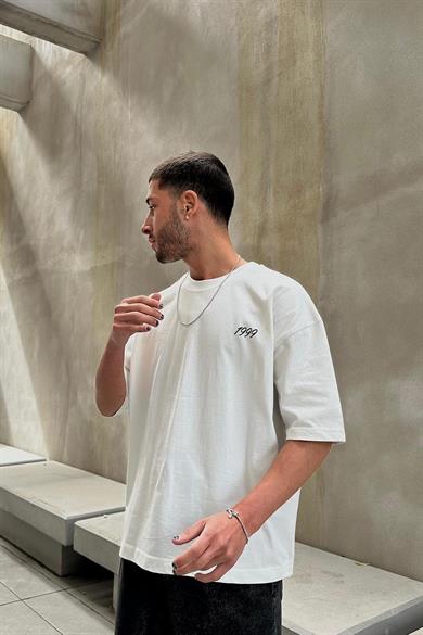 Beyaz Havemt99 OUTPLENTY PREMİUM Oversize Tişört
