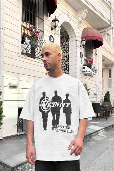 Beyaz Human DL Oversize Tişört