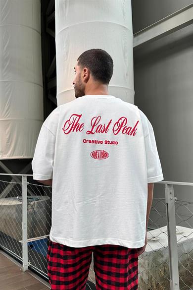 Beyaz Last Peak OUTPLENTY PREMİUM Oversize Tişört