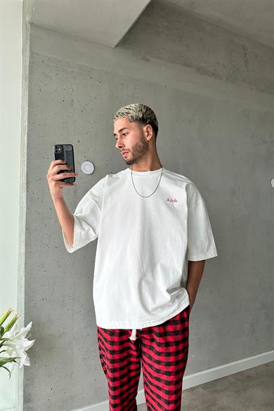 Beyaz Last Peak OUTPLENTY PREMİUM Oversize Tişört