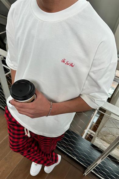 Beyaz Last Peak OUTPLENTY PREMİUM Oversize Tişört