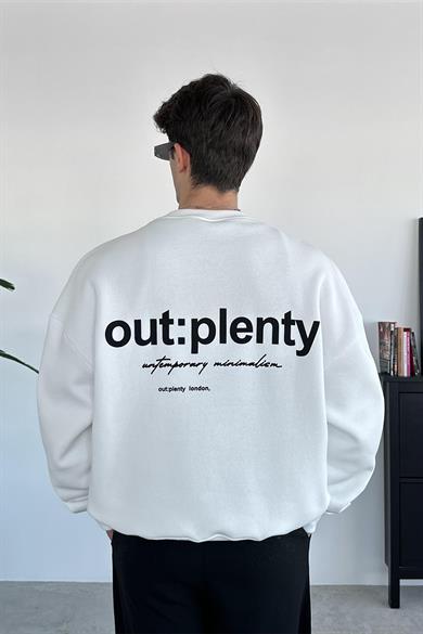 Beyaz Minimalism Oversize Sweatshirt