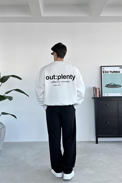 Beyaz Minimalism Oversize Sweatshirt
