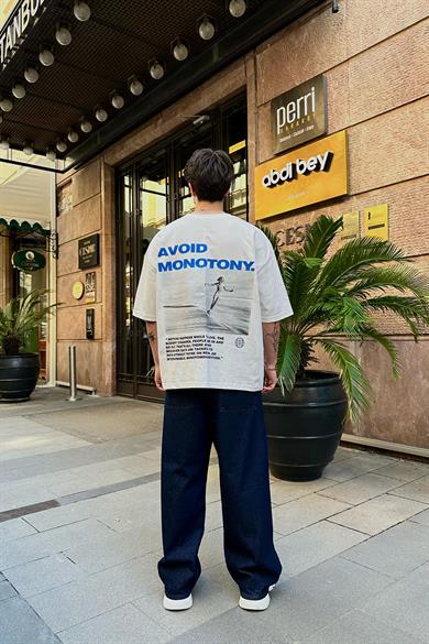 Beyaz Monotony OUTPLENTY PREMİUM Oversize
