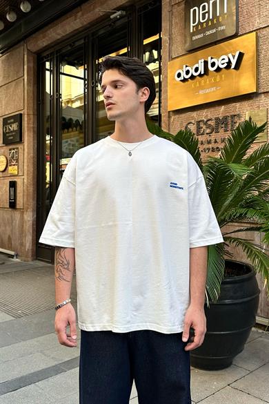 Beyaz Monotony OUTPLENTY PREMİUM Oversize