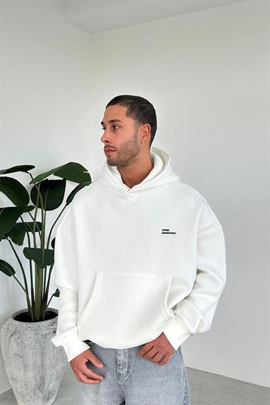 Beyaz Monotony Oversize Sweatshirt