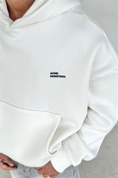 Beyaz Monotony Oversize Sweatshirt