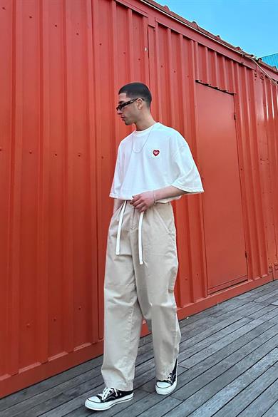 Beyaz Old Money  Sample Love BS Oversize Tişört