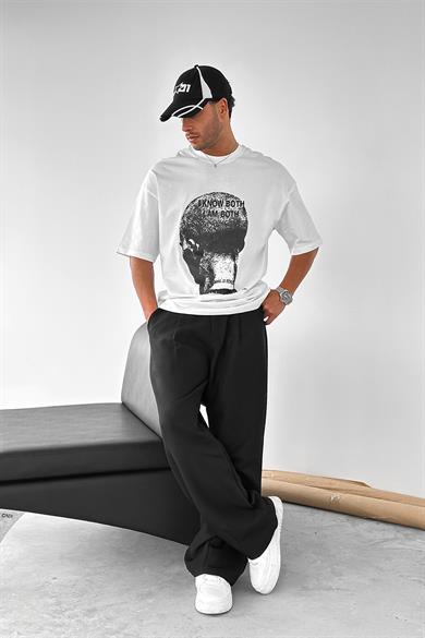 Beyaz OP Know Oversize Tişört