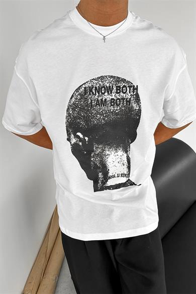Beyaz OP Know Oversize Tişört