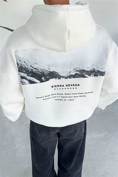 Beyaz Sierra Nevada Oversize Sweatshirt