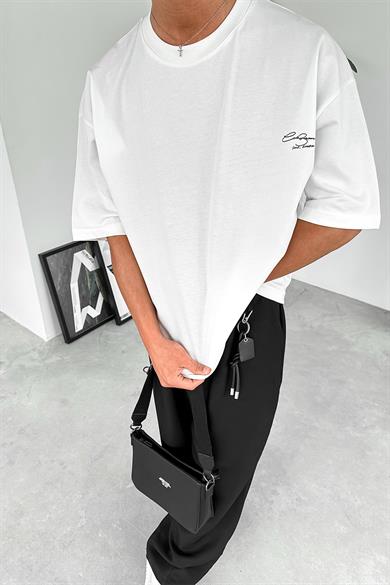 Beyaz Solio OUTPLENTY PREMİUM Oversize Tişört